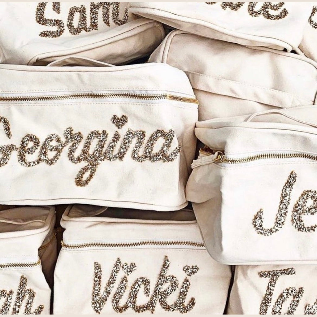 Personalised Canvas Vanity Bag
