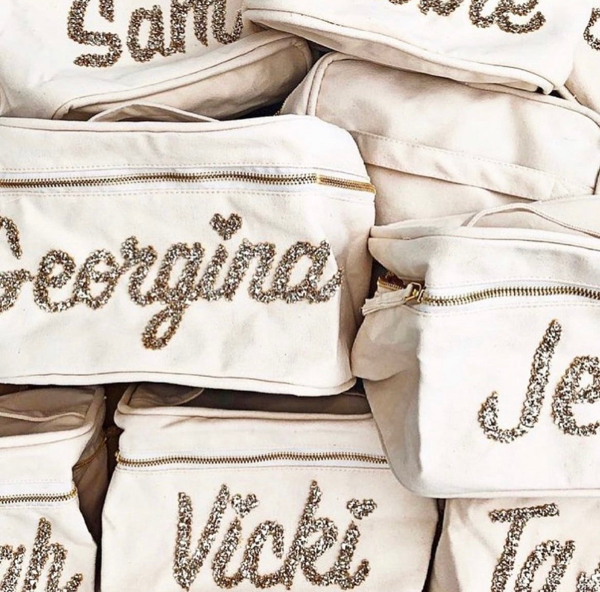 Personalised Canvas Vanity Bag