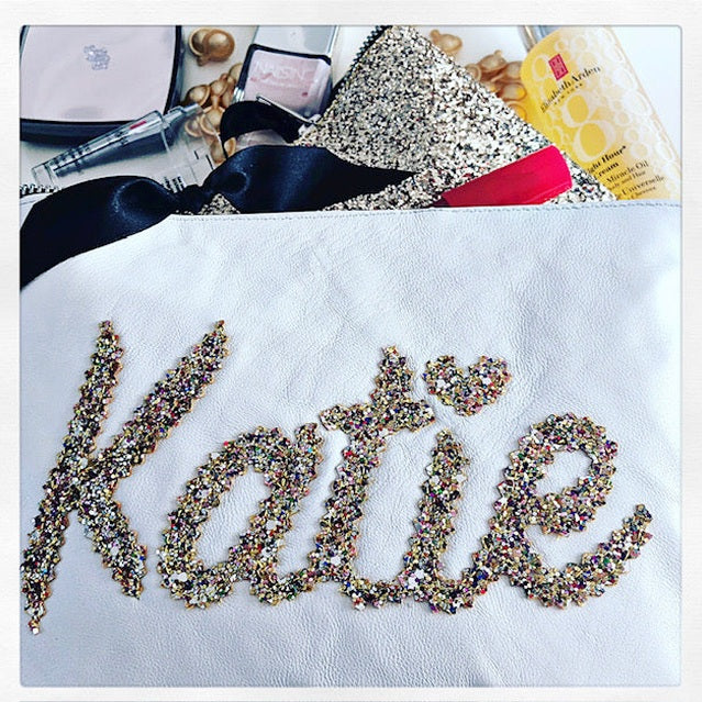 Personalised Leather Clutch