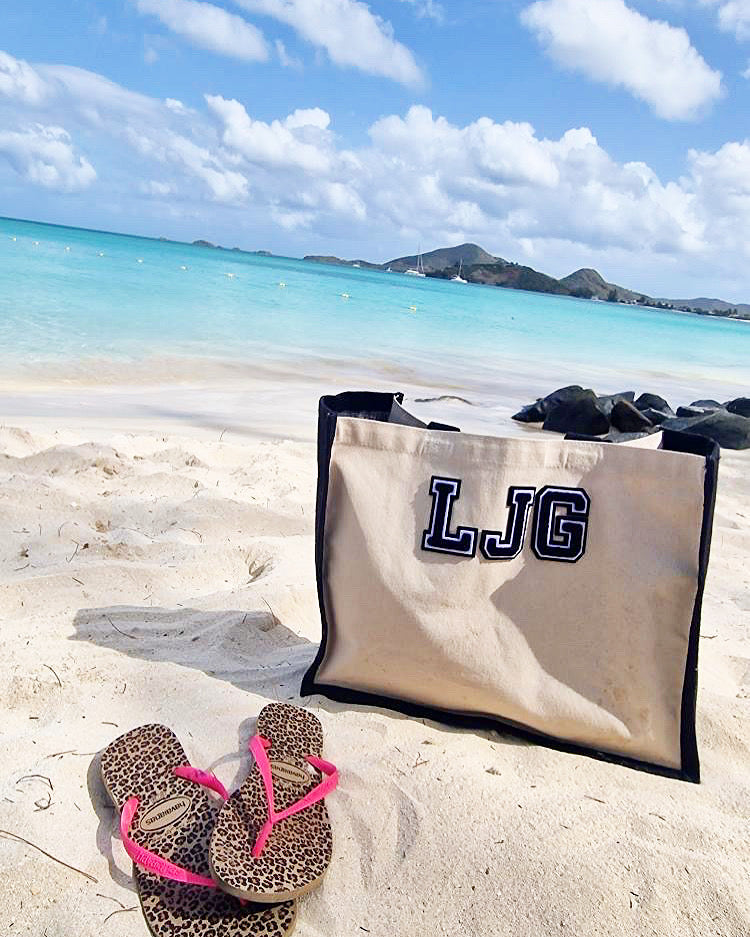 Initial Jute Tote Bag