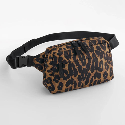 Leopard Print Cross Body Bag with Initials